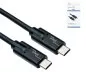 Preview: Kabel USB 3.2 z wtyczką typu C na C, do 20 GBit/s i ładowania 100W (20V/5A), czarny, 0,50 m, DINIC box (pudełko kartonowe)